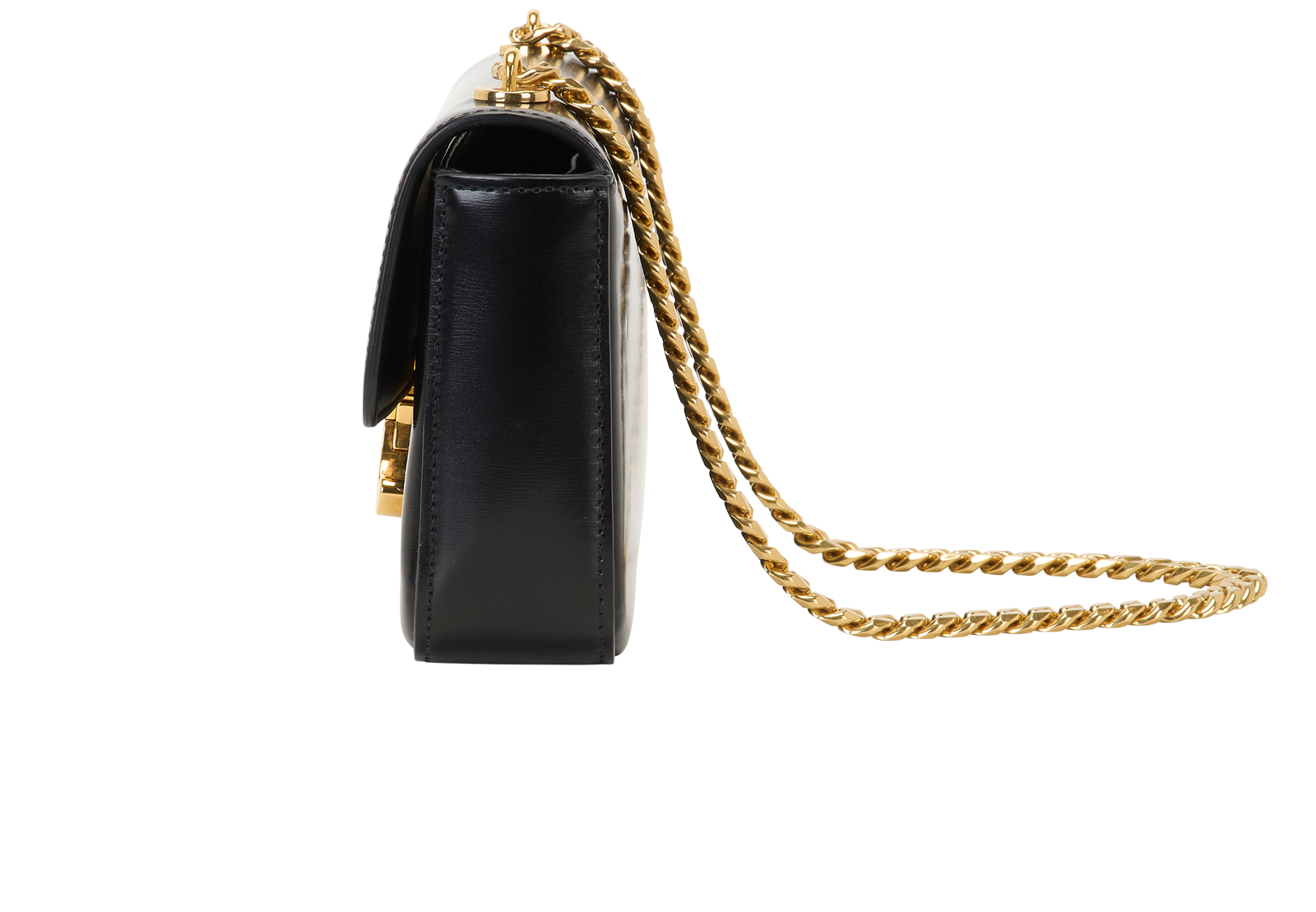 Claude Chain Shoulder Bag, &pound;1,200, Handbags, Black, Leather, Bottom view